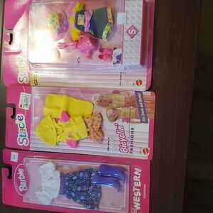 Barbie Clothes Stacie Vintage Fashion 1996, 1997 & 1998 NEW 3 Set LOT